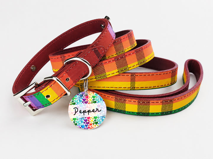 Limited Edition Rainbow Plaid Collar