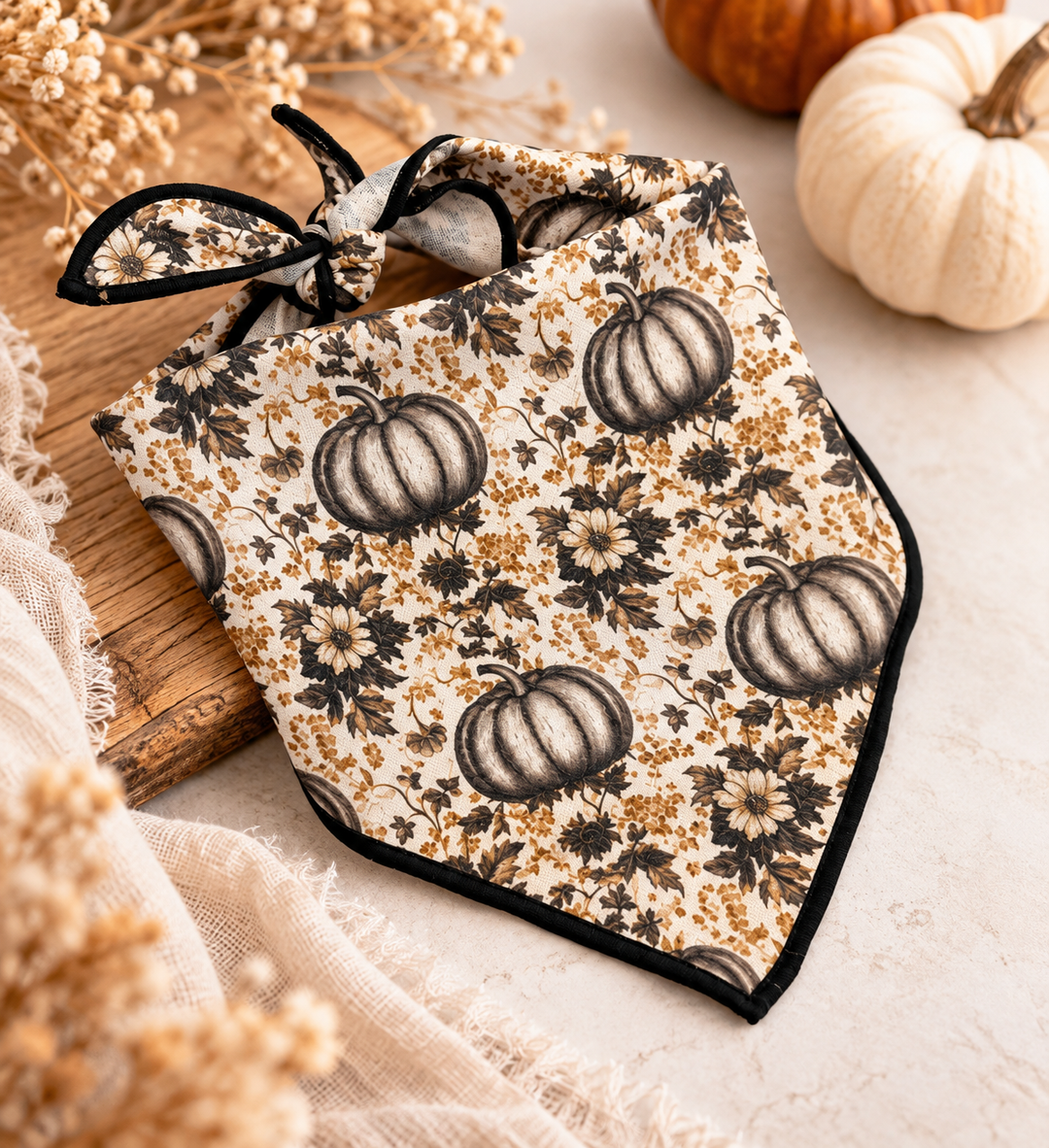 Vintage Gourd Floral Bandana