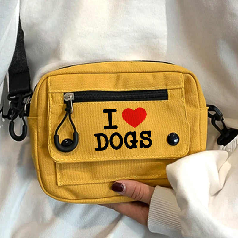 I Love Dogs Marigold Crossbody Bag