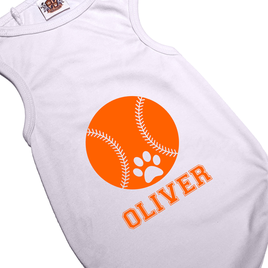 Dog Baseball Personalized Tee