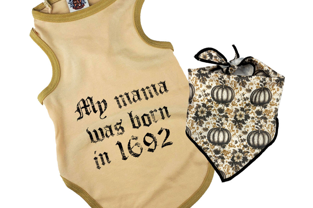 Halloween Dog Bandana Costume | My Mama Was Born In 1692