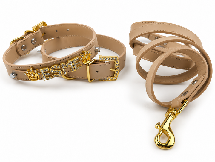 Personalized Collar | Sand and Gold