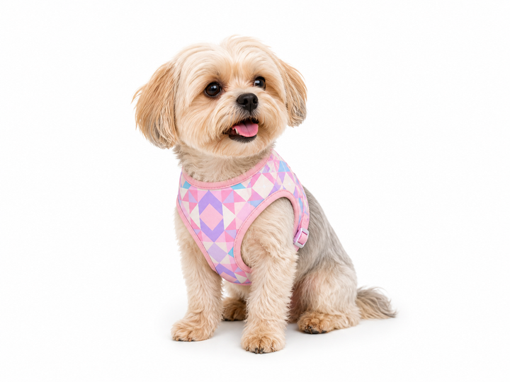 Low Country Dog Harness | Pastel Print Adjustable Pet Harness