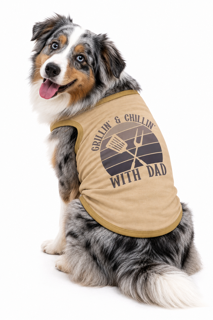 Grillin' & Chillin' With Dad Dog Tee