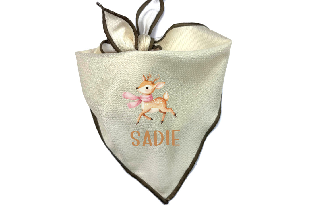 Holiday Dog Bandana | Personalized Winter Deer