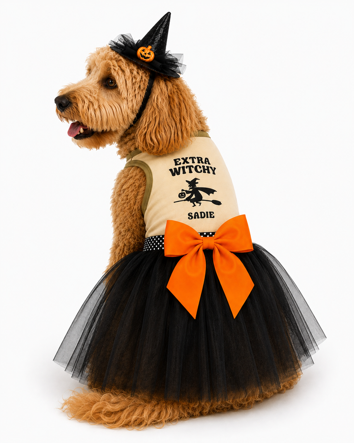 Halloween Dog Outfit | Extra Witchy Witch Dog Costume