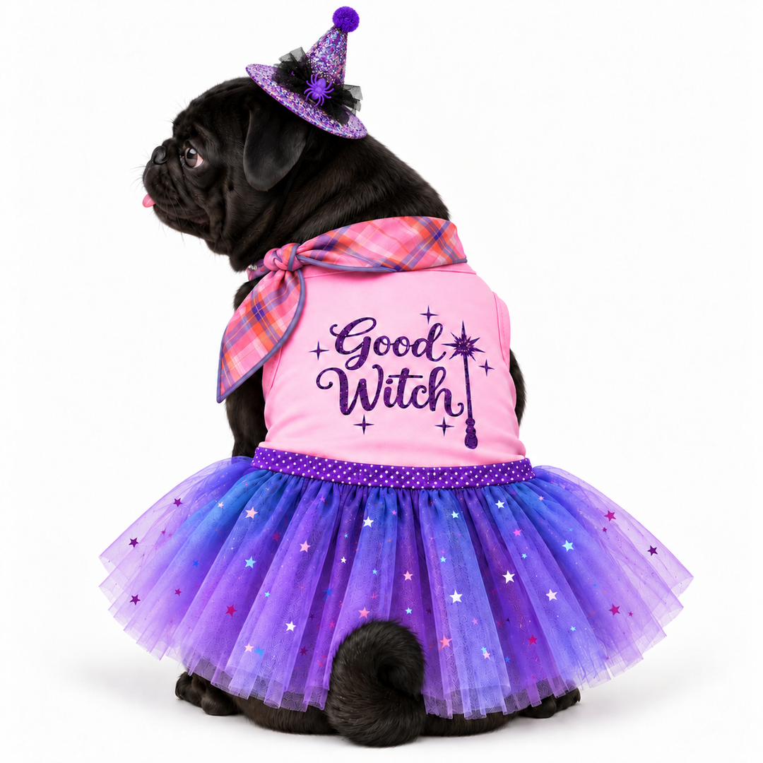 Good Witch Sparkle Halloween Outfit and Optional Bandana