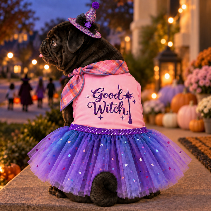 Good Witch Sparkle Halloween Outfit and Optional Bandana
