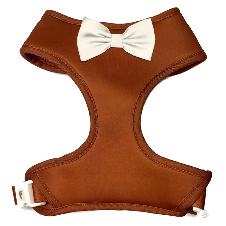 Satin Terracotta Bowtie Harness- 15 Bow Color Options