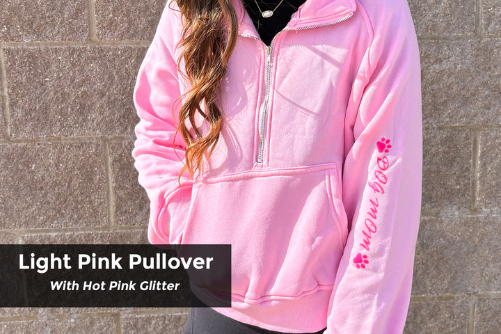 Plush Quarter Zip Dog Mom Pullover