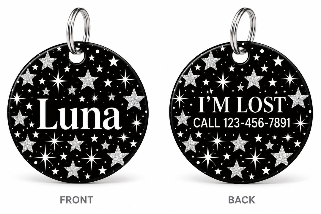 Black Star Collar  - FREE ID Tag with set purchase!