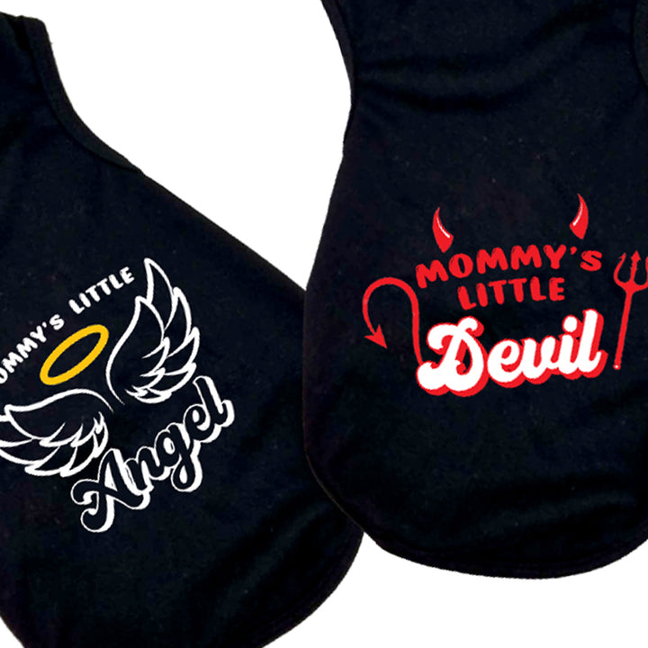 Halloween Dog Shirt | Mommy's Little Angel & Devil