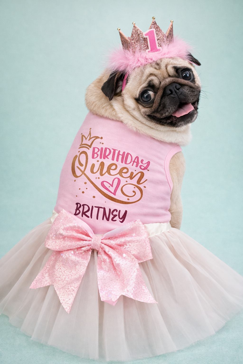 Birthday Queen Personalized Dog Outfit