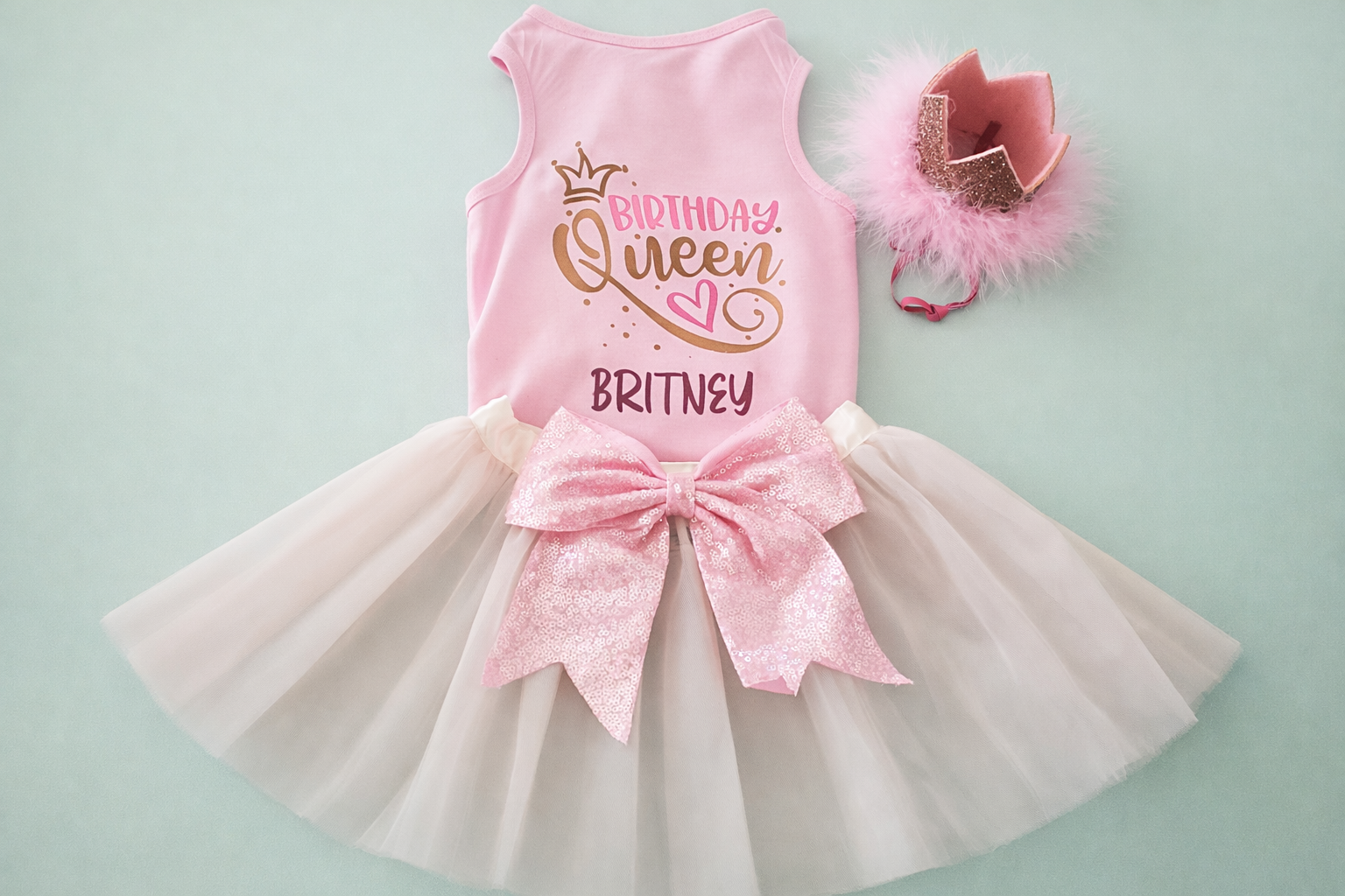 Birthday Queen Personalized Dog Outfit