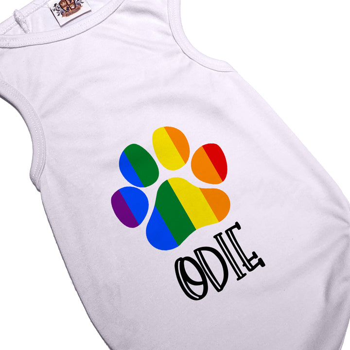 Rainbow Paw Dog Tee