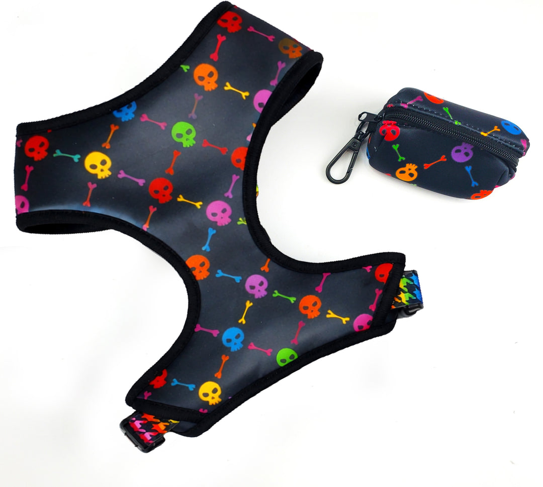 Rad Rainbow Skulls Harness