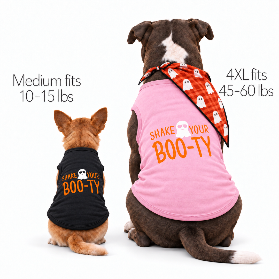 Glow In The Dark Halloween Dog Shirt | Shake Your Boo-ty!