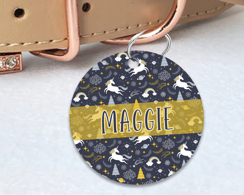 Pet ID Tag | Galaxy Unicorn