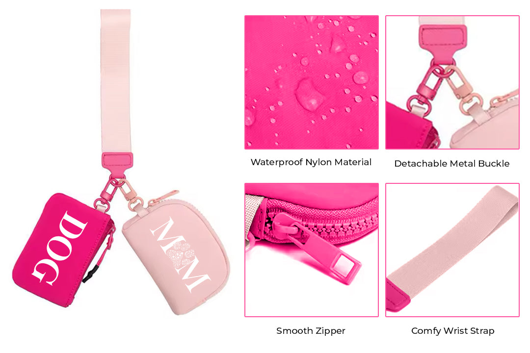 Dual Pouch Dog Mom Walking Wallet
