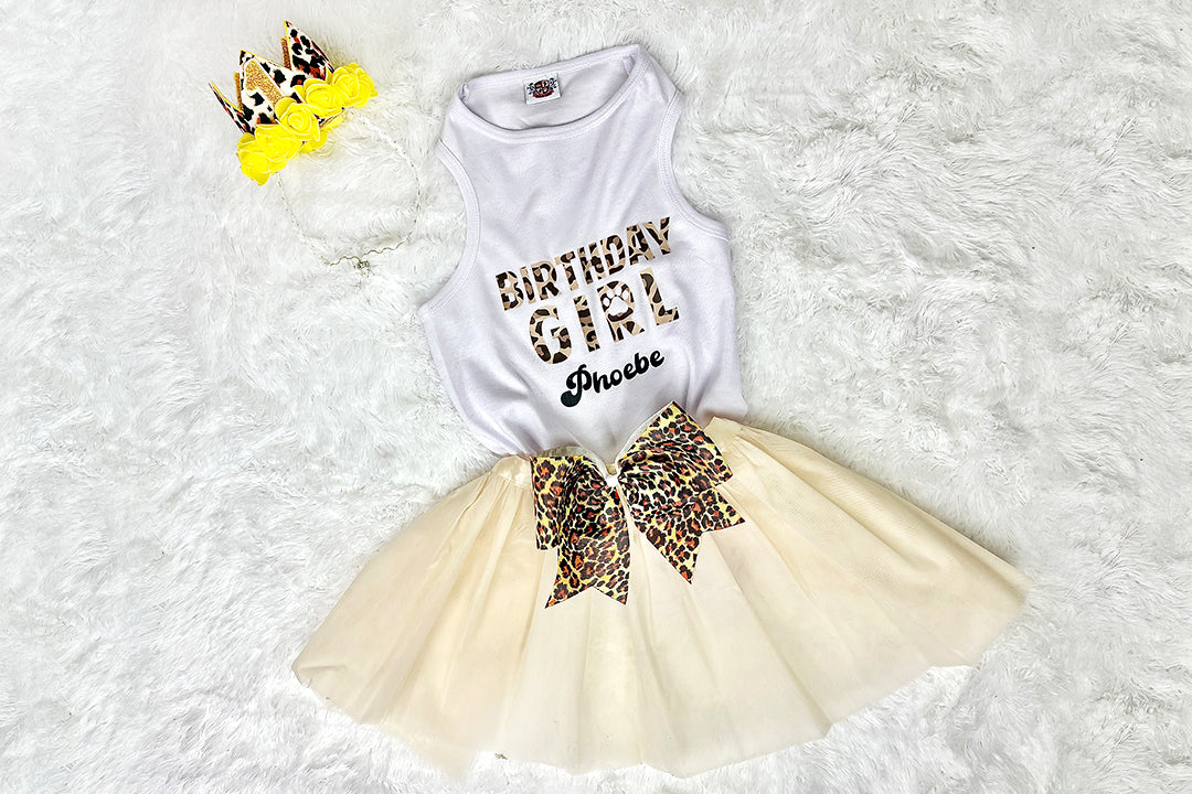 Personalized Birthday Girl Outfit | The Yellow Cheetah