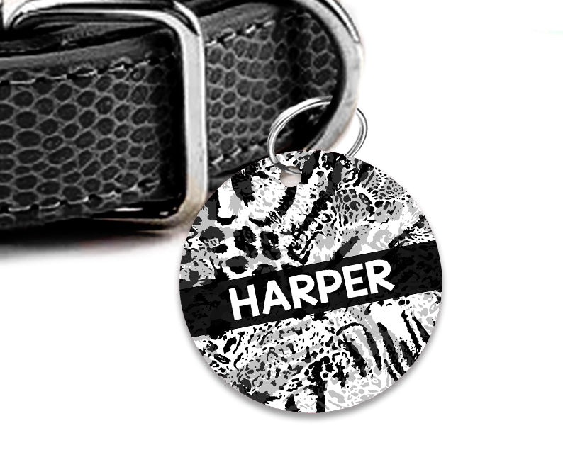 Pet ID Tag | Striped Zebra