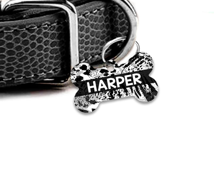 Pet ID Tag | Striped Zebra