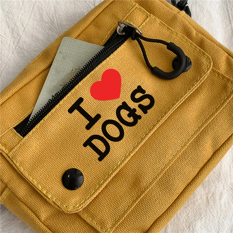 I Love Dogs Marigold Crossbody Bag