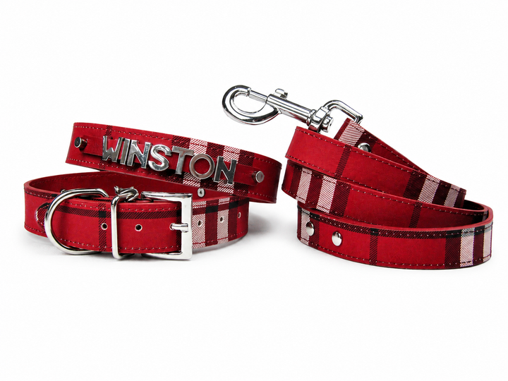 Red & Black Plaid Collar