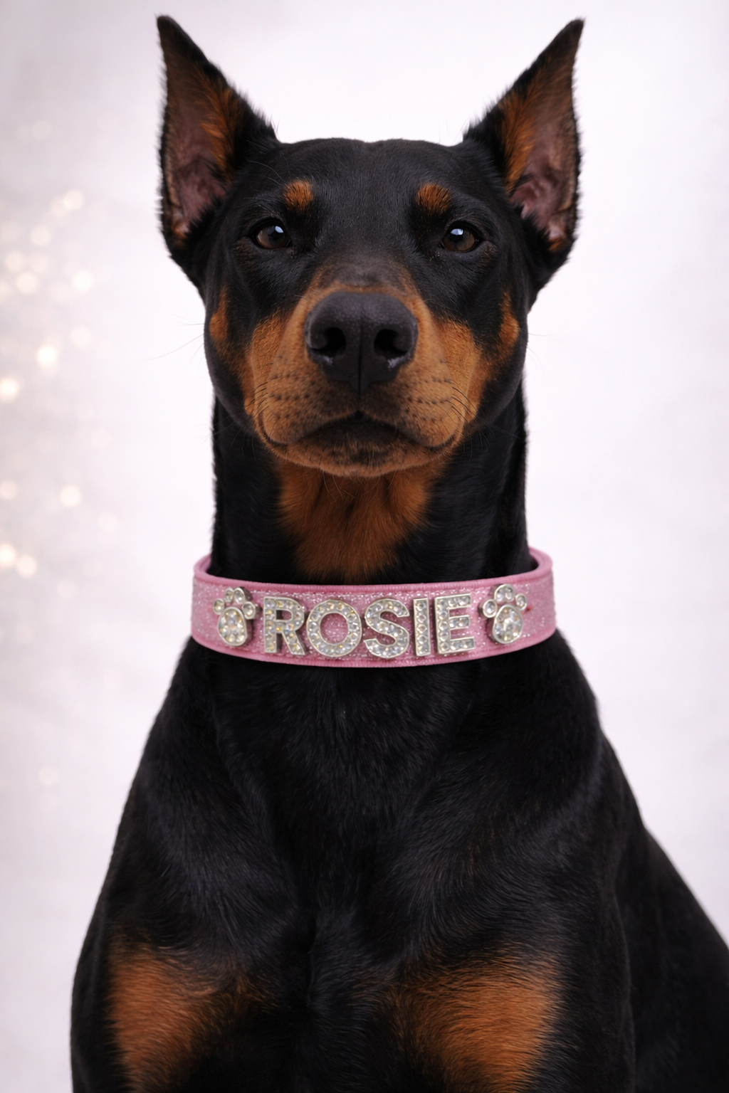 Light Pink Sparkle Personalized Pet Collar