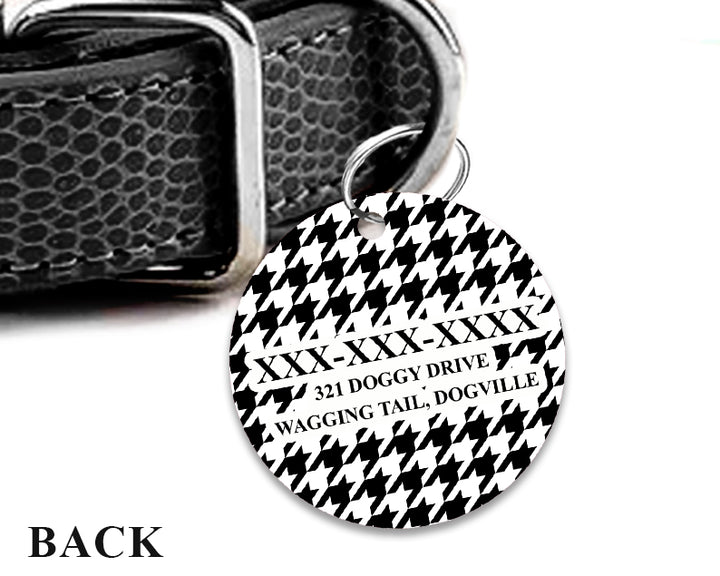 Pet ID Tag | The Classic Houndstooth