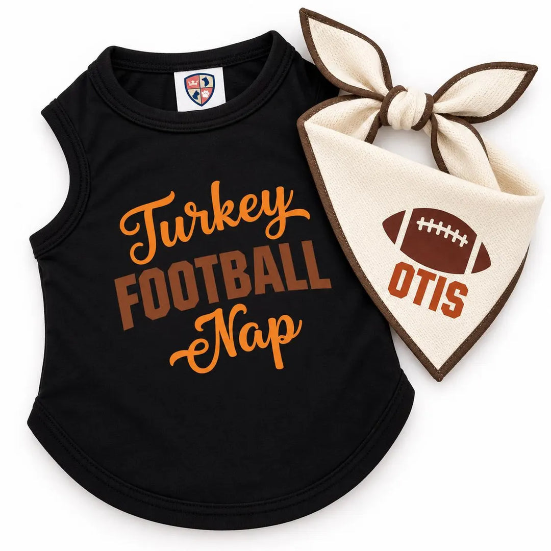Holiday Dog Shirt | Turkey Football Nap