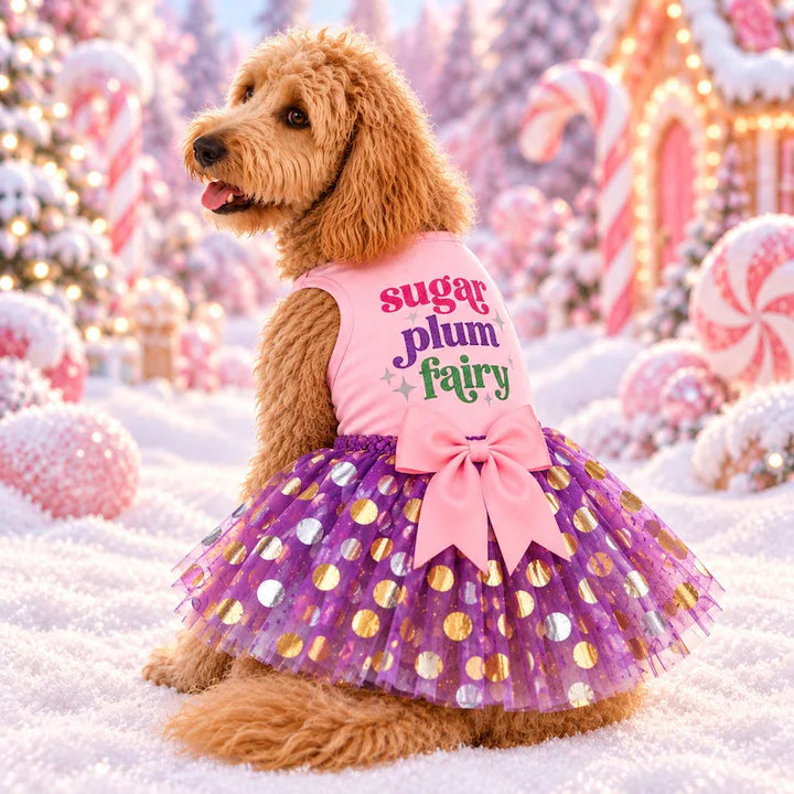 Holiday Pet Outfit |  Sugarplum Fairy