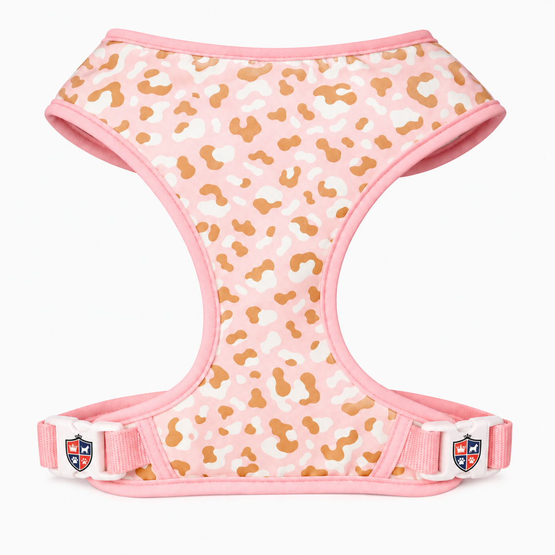 Glam Pink Cheetah | Leopard print pink Adjustable Pet Harness