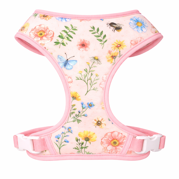 Blush Bloom Dog Harness | Light Pink Adjustable Pet Harness
