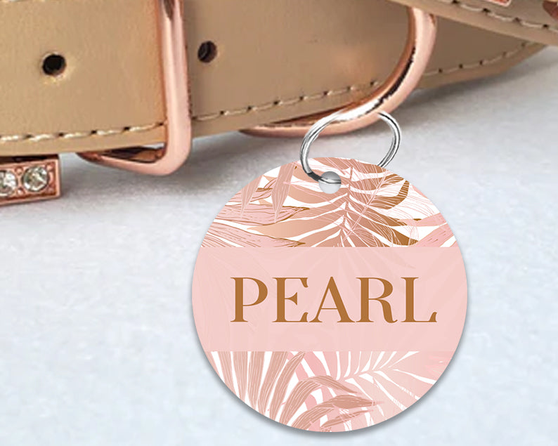 Pet ID Tag | The Rose Gold Leaf