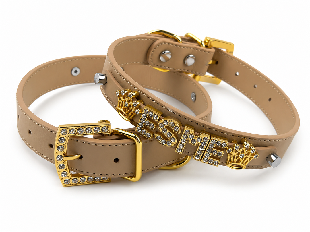 Personalized Collar | Sand and Gold