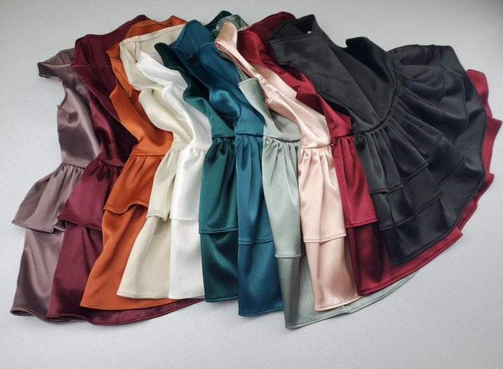 Satin Pet Dress | The Osie | 10 Color Options | Black