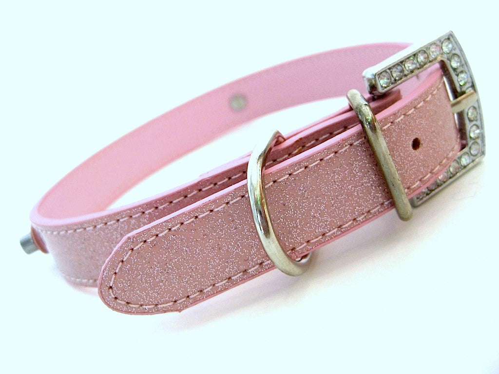 Light Pink Sparkle Personalized Pet Collar