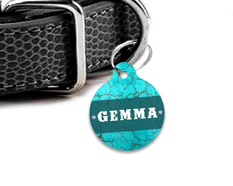 Pet ID Tag | Rustic Turquoise