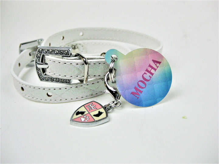 Pet ID Tag | Quilted Rainbow