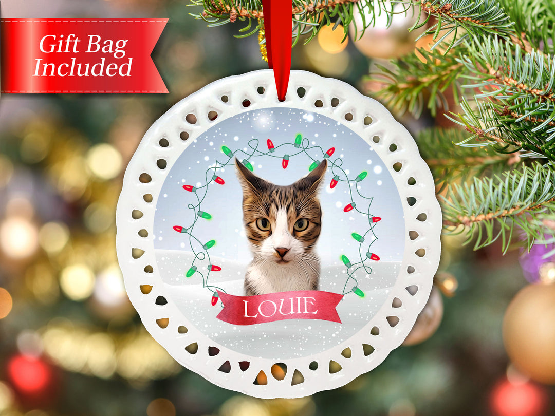 Personalized Christmas Ornament | Festive Lights