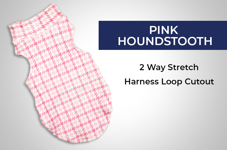 Snuggly Fleece | Pink Houndstooth
