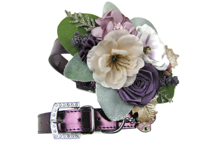 Floral Plum Dog Collar | The Othelia