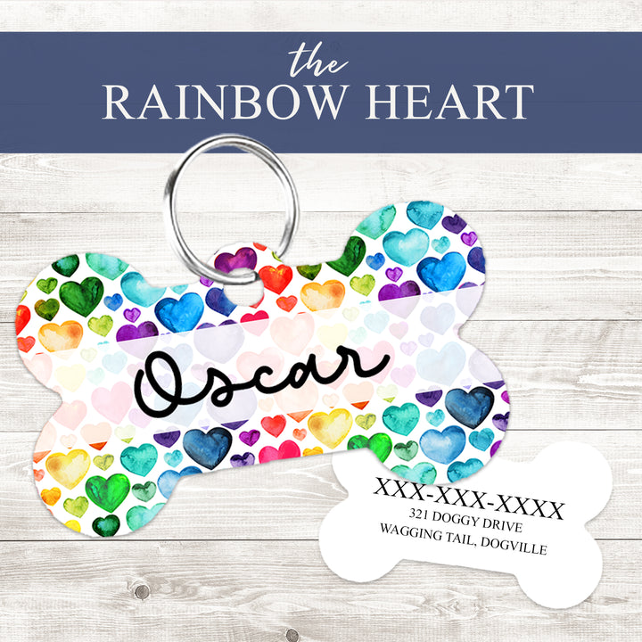 Pet ID Tag | The Rainbow Heart