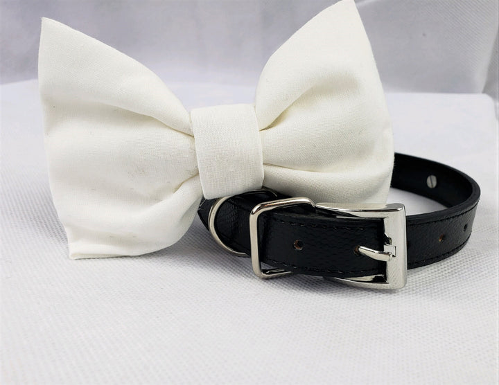 Bowtie Collar | White Linen