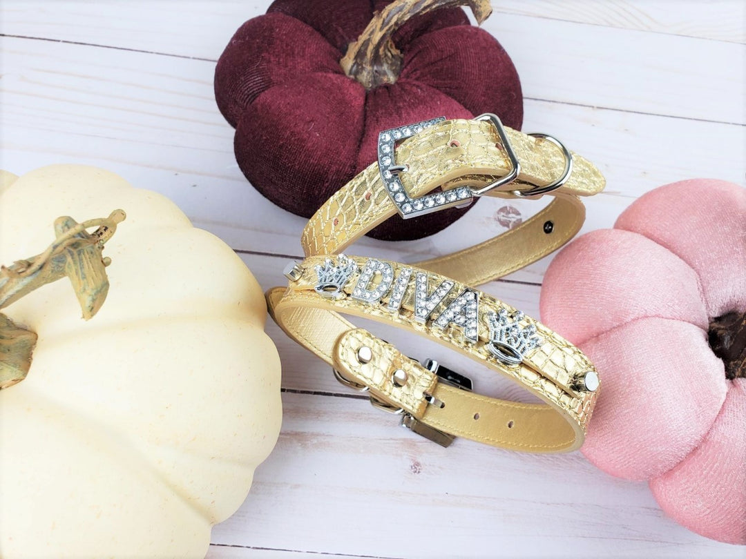 Collar | Gold Croc