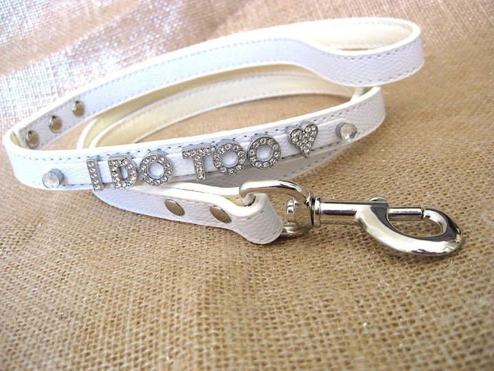 Wedding Dog Leash | White, Ivory, Pink, Brown, or Silver
