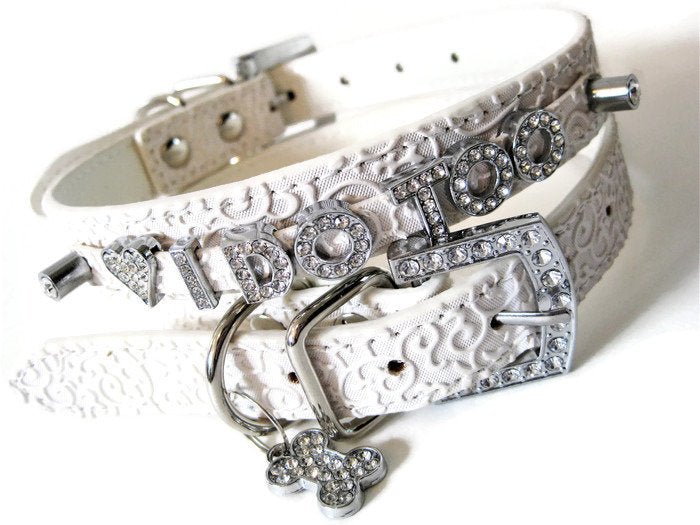 Wedding Dog Leash | White, Ivory, Pink, Brown, or Silver