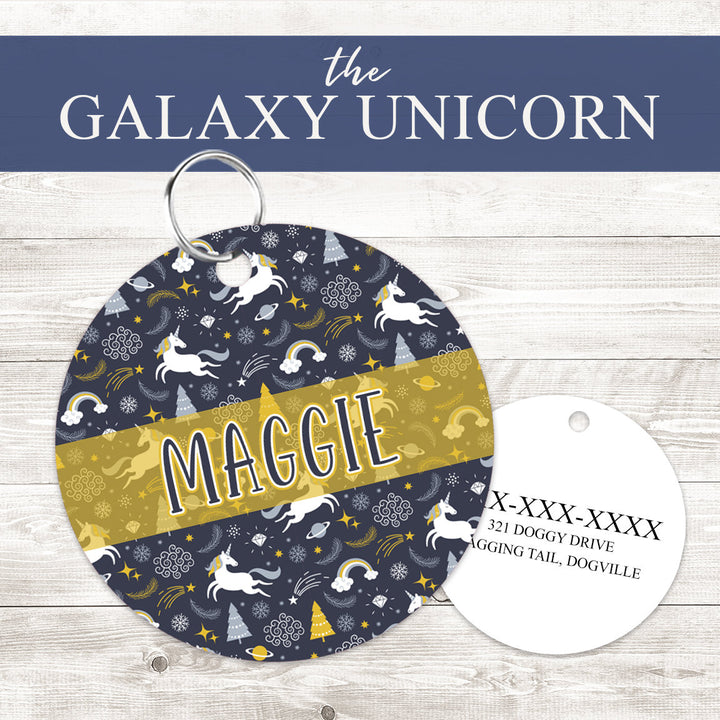 Pet ID Tag | Galaxy Unicorn